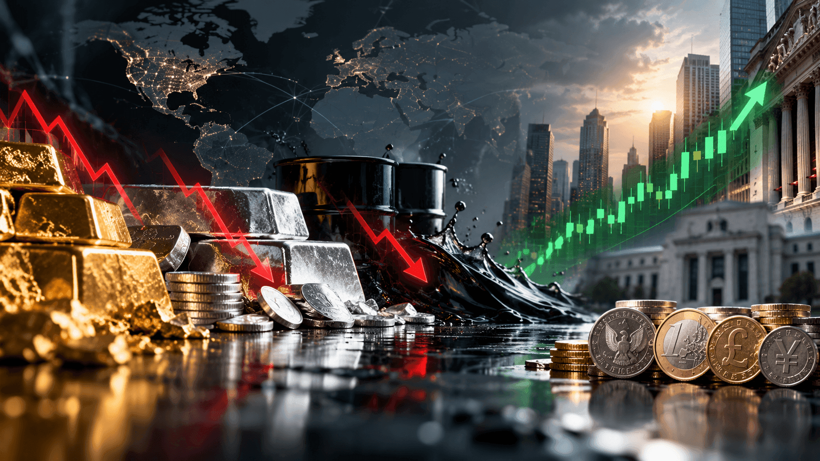October 27, 2026 - Gold Falls 0.17% to $4,010.17, Silver Drops 1.09% to $53.38 and Brent Declines 0.72% to $109.92